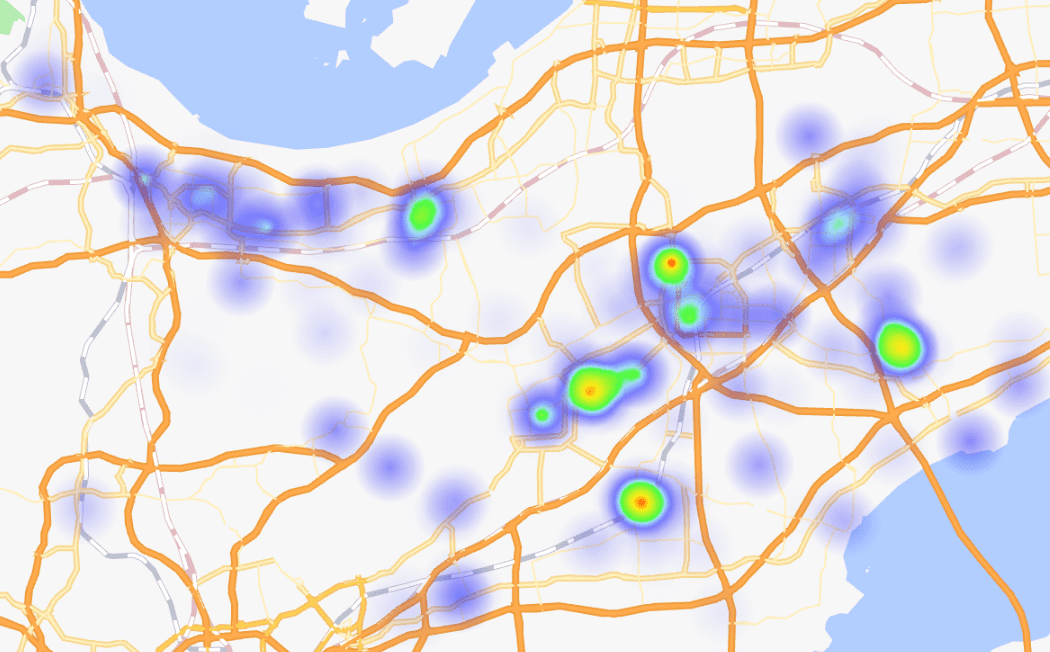 Demand heatmap